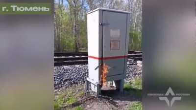 On the 28th of May, partisans from the Freedom of Russia Movement destroyed a signalling cabinet in Tyumen