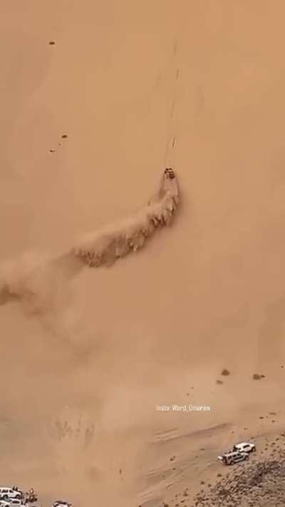 Climbing huge sand dune with zero momentum