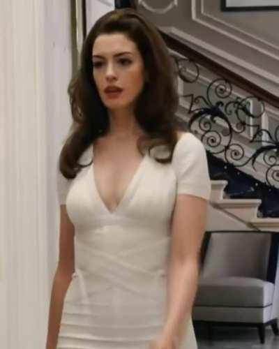 Anne Hathaway Walks in the wrong hotel and sees you getting horny..