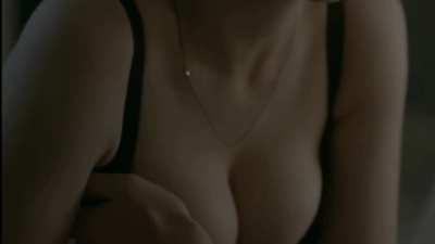 Close-up of Hayley Atwell's boobs