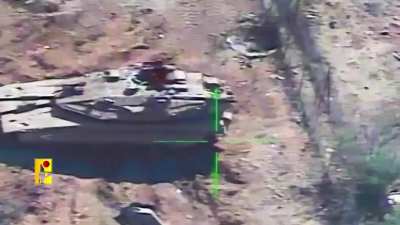 Targeting of Israeli Merkava tank in Zarit