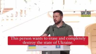 An excerpt from President Zelensky’s remarks at the news conference yesterday, when russia carried out terrorist attacks while the African leaders were in Kyiv.