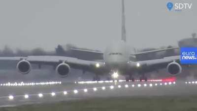 Pilot lands 394-ton A380 sideways as Storm Dennis rages