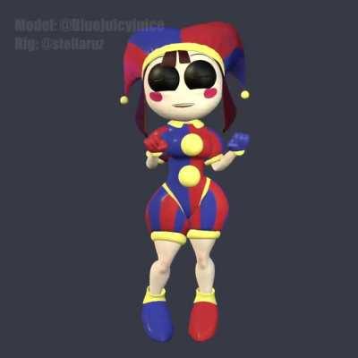 3D Pomni Ankha and sad cad dance. Fan animation.