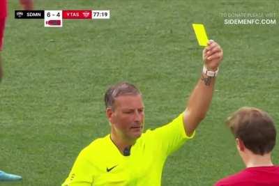 To give a yellow card.