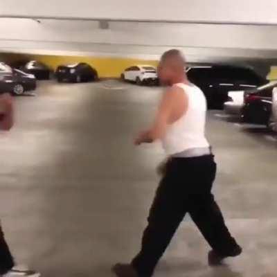 Gangster kills homie in parkling lot fight