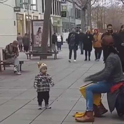 Little boy stealing the show