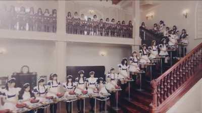 Japanese women dressed in maid outfit serving Pancakes