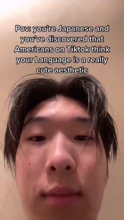 Exactly lol (I'm half Japanese, I live in the us so I know how popular this trend is- I'm pretty sure most of the people who do this don't even know what it means)This guy is poking fun at the people who do that 