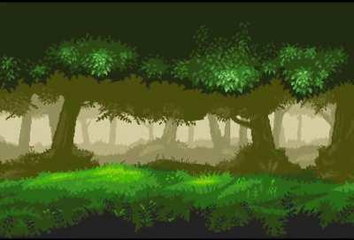 16-Bit Daylight Forest Landscape Parallax