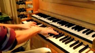 The Davy Jones Theme (from Pirates of the Carribean), played on Pipe Organ. 