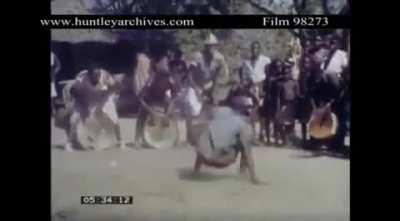 Break Dance originated in Africa. Footage from 1959 