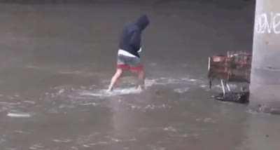 Amazing Homeless man uses rocks to catch fish