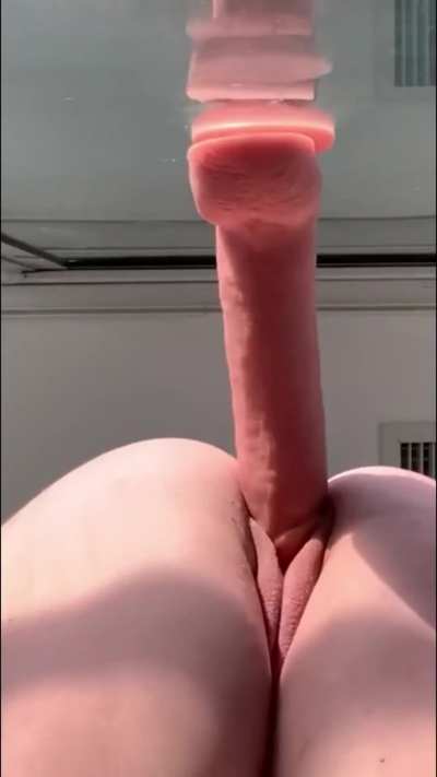 My Tight Pussy Devours a Massive Dildo