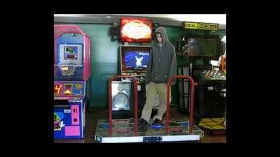 Both times Lanza's face can be seen on the Dance Dance Revolution videos slowed down.