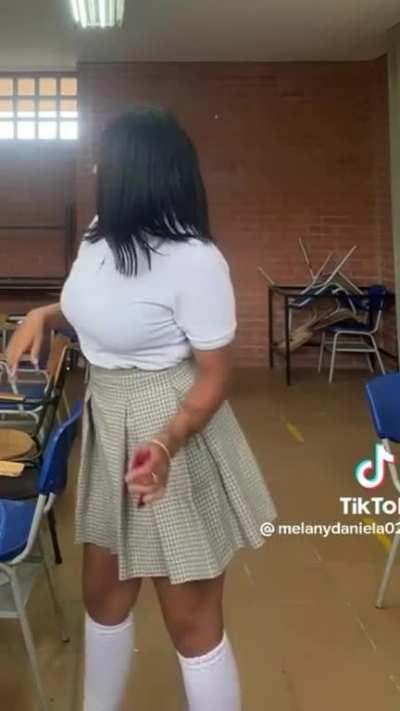 Busty private school teen