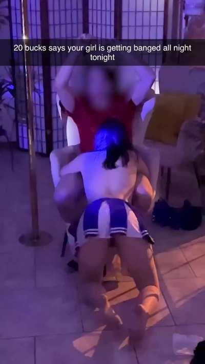 Your girlfriend loves fucking your bully at parties.