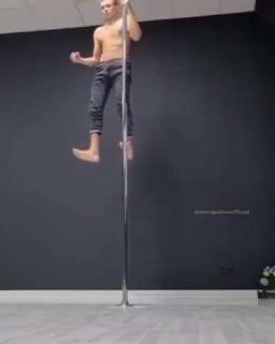 Who said pole dancing is just for girls?