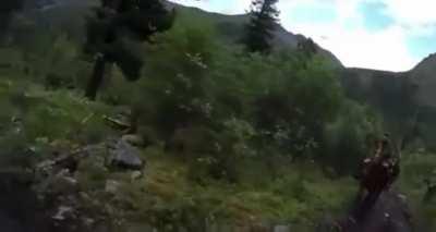 Footage of a clash between buryats and RU police because of illegal mining of jade, Buryatia Republic.