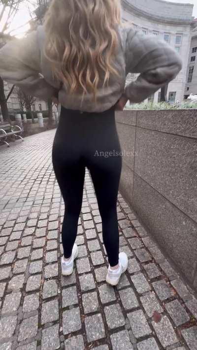 What would you do if you saw me pulling my leggings up 