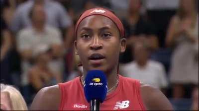 Coco had a message for the haters and non believers during her championship speech.