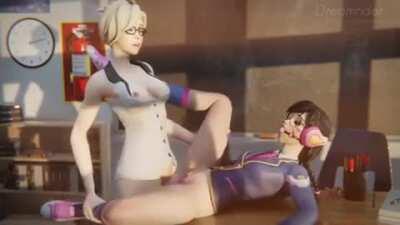 Teacher Mercy Fucking Student D.va (Dreamrider)