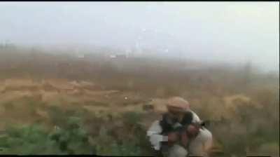 Taliban fighters argue after a failed ambush on US/ANA convoy