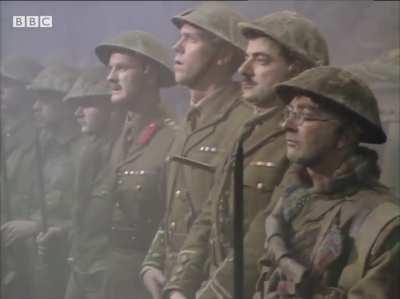 Today in 1989 &quot;Blackadder Goes Forth&quot; final episode airs. The orders have come in &amp;amp; Blackadder &amp;amp; his squadron are to go over the top, this is the end of the line. Starring Rowan Atkinson, Hugh Laurie &amp;amp; Tony Robinson.