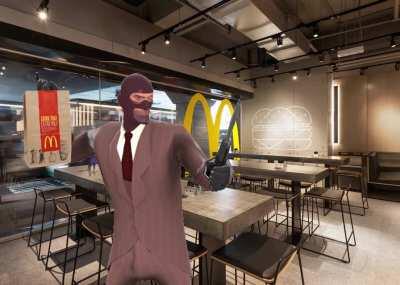 Spy goes to mcdonalds