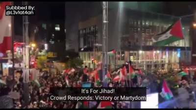 Assembly in Montreal, Quebec, asking for a Jihad