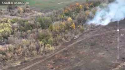 Ukrainian M2A2 Bradley survives 2 ATGM and 1 mortar hit during an evacuation mission. Kursk oblast, November 2024.