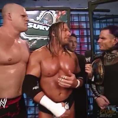 Kane and Jeff Hardy remind Triple H of his past sins (Survivor Series 2007)