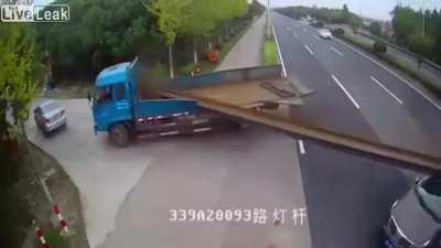 Crashing into a steel beam