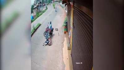 Scooter Coming Between Causes Accident