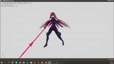 Unreal Engine 4 Scathach physics demonstration