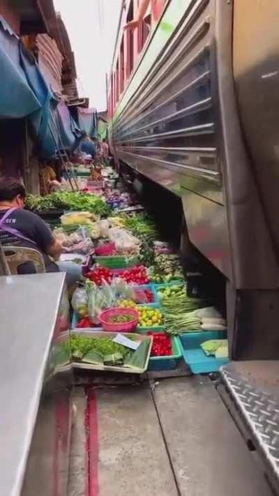 Thai Railway Market Buzzing With Life