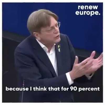 Guy Verhofstadt criticizing current EU sanctions packages as having little effect on Putin's authoritarian regime