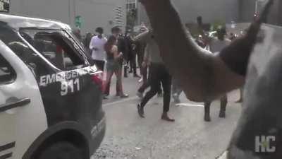 Houston protests turn violent