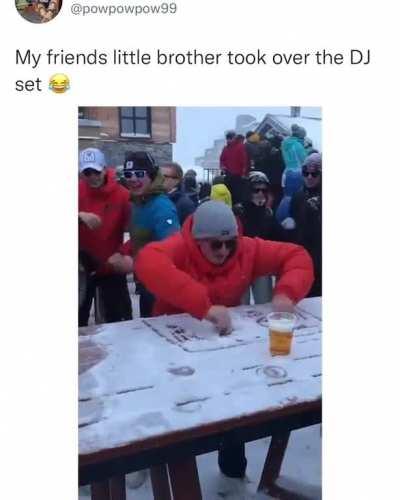 Dude being a DJ