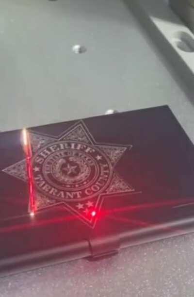 This laser engraving (sound on)