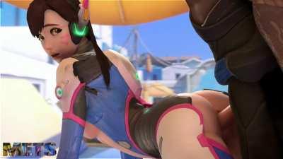 Who can resist D.Va's perfect butt? (MetsSFM)