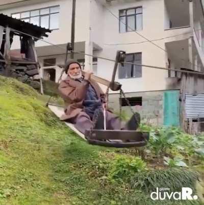 Kasım Karaosman’s 35-Year Journey: A Self-Built Cable Car System Connects His Home in Selamet