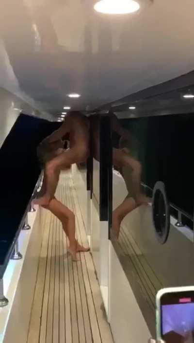 Public blowjob at a yacht party