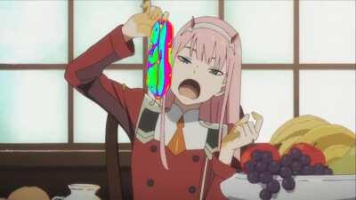 Zero Two don't eat that!