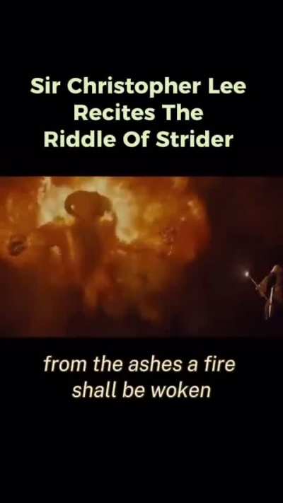 The Riddle of Strider recited by Sir Christopher Lee