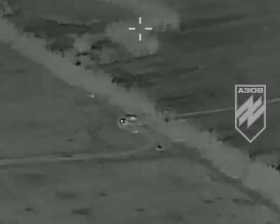 Collection of Ukrainian FPV drone attacks on Russian tanks and armored vehicles at night (Kreminna front, 2024)