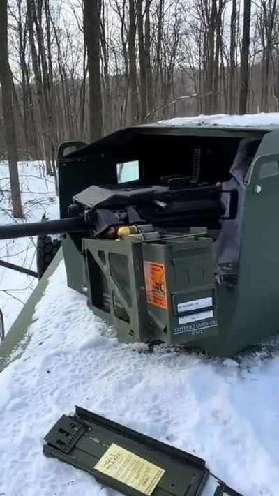 A closer look at the turret of a Roshel Senator MRAP equipped with a Mk 19 grenade launcher. Winter 2023/24