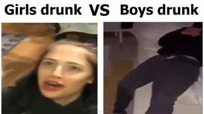 Girl vs Boy Drunk