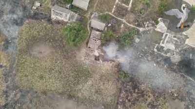 Ukrainian 120-mm mortar position hit with artillery and drone grenades