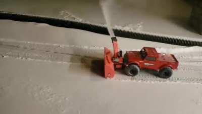 RC Truck with a snow blower attachment